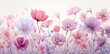© Siasart Studio - cute floral background featuring a variety of pink, purple, and white flowers, including a mix of single and multi - colored blooms