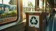 © Justlight - A large recycling bin stood in the corner reminding passengers to dispose of their waste responsibly.