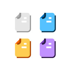Poster - data, document, file concept illustration flat design icon