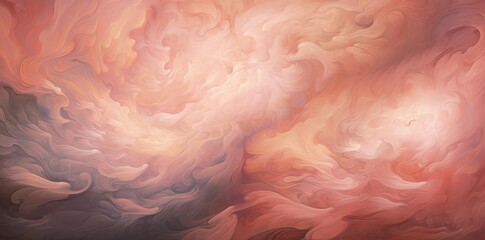 Poster - drawn background with a lot of pink and white smoke