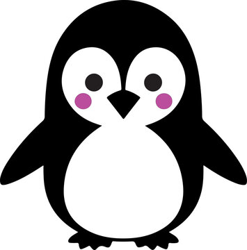 A Cute silhouette penguin vector style illustration