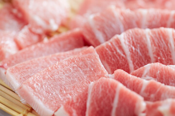 Poster - Various parts of fresh tuna sashimi