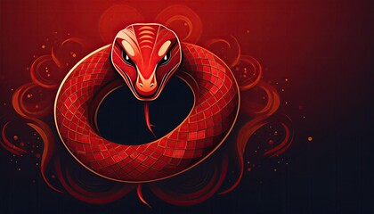 Wall Mural - snake logo with Place for text 