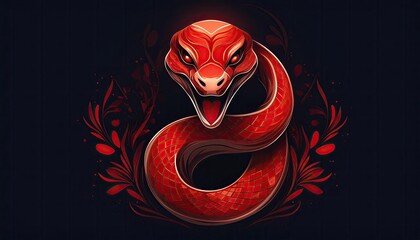 Wall Mural - snake logo with Place for text 