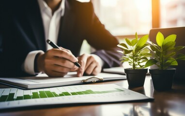 Business Professional Planning at Desk