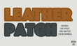 © furan - leather patch text effect. editable vector file.