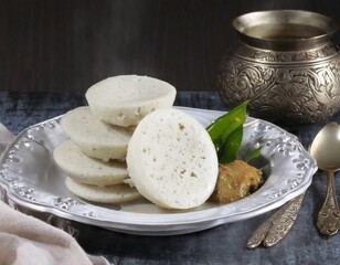 Canvas Print - idli south indian food