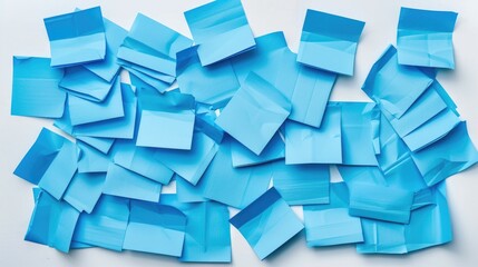 Sticker - Blue sticky notes on a white background