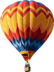 colorful hot air balloon in the style of no background, illustration against a white background
