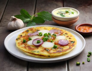 Canvas Print - onion uttapam Dish