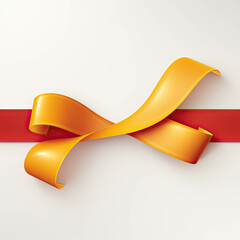 Poster - Bow curved ribbon abstract shapes elements design