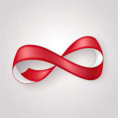 Poster - Bow curved ribbon abstract shapes elements design