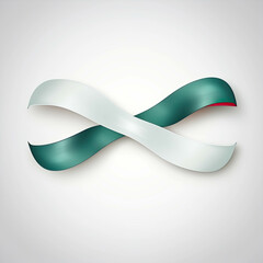 Poster - Bow curved ribbon abstract shapes elements design
