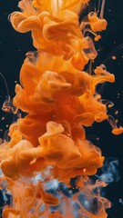 Wall Mural - Orange substance in water