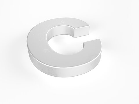 Metal letter C