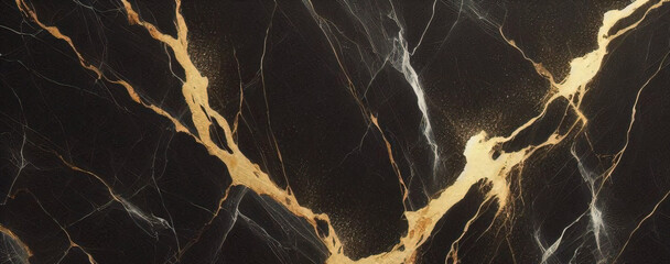 Wall Mural - Black and gold marble texture design for cover book or brochure, poster, wallpaper background or realistic business and design artwork.