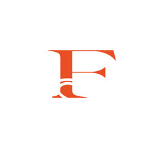 Fototapete - f letter vector logo abstract.