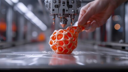 Aufkleber - 3D printed object being created by a 3D printer.