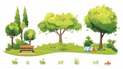 Wall Mural - trees in the park