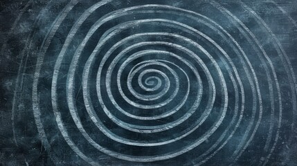 Wall Mural - Abstract blue spiral hypnotic background texture