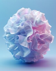 Wall Mural - Paper ball design with soft gradients and a futuristic twist, ideal for tech-centric vertical posts