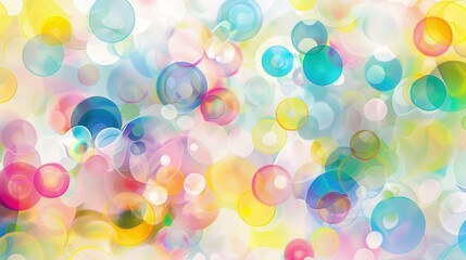Poster - A colorful background with many different colored circles. The circles are of various sizes and colors, creating a vibrant and lively atmosphere. The image seems to be a representation of a fun