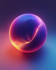 Wall Mural - Add some holographic elements to the paper ball design with neon gradients and a futuristic twist, perfect for tech-centric vertical posts.