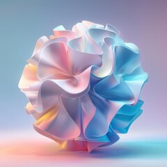 Poster - Paper ball design with a futuristic twist and soft gradient background, ideal for cutting-edge tech articles.