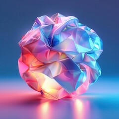 Poster - Paper ball design with a futuristic twist and soft gradient background, ideal for innovative tech content.