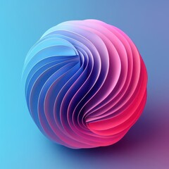 Poster - Paper ball design with a futuristic twist and soft gradient background, ideal for modern tech-inspired content.