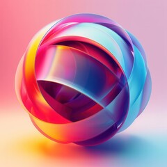 Poster - Paper ball design with a futuristic twist and soft gradient background, ideal for cutting-edge tech updates.