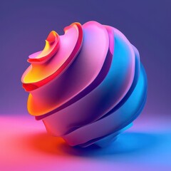 Poster - Paper ball design with a futuristic twist and soft gradient background, perfect for cutting-edge technology posts