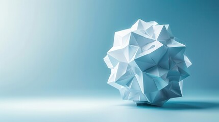 Poster - Featuring a futuristic paper ball design with subtle gradients and hi-tech elements, perfect for cutting-edge technology backgrounds.