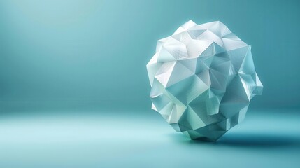 Poster - A futuristic paper ball design with subtle gradients and hi-tech elements, perfect for modern technology-themed projects.