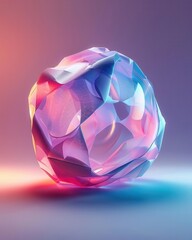 Poster - Futuristic paper ball design with subtle gradients and hi-tech elements, perfect for modern tech backgrounds that push boundaries.