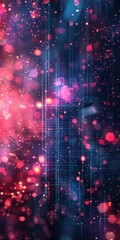 Poster - Futuristic and hi-tech background with soft gradient colors, perfect for vertical posts centered on technology.