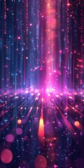 Poster - Futuristic and digital background with neon gradient colors, perfect for technology-focused vertical content.