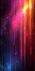 Poster - Transform your posts with a futuristic and digital background featuring neon gradient colors, perfect for tech-focused vertical content.