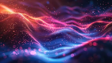 Poster - Explore the futuristic background with hi-tech elements and gradient colors, perfect for showcasing technological advancements.