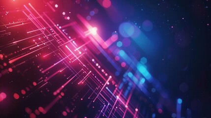 Poster - Cutting-edge futuristic background with hi-tech designs and gradient hues, ideal for showcasing tech innovation.