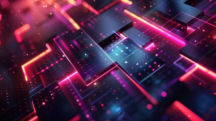 Poster - Enhance your tech promotions with a cutting-edge futuristic background, featuring hi-tech designs and gradient hues for a modern touch.
