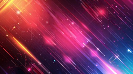 Poster - Cutting-edge futuristic background with hi-tech designs and gradient hues, ideal for showcasing technological innovations.