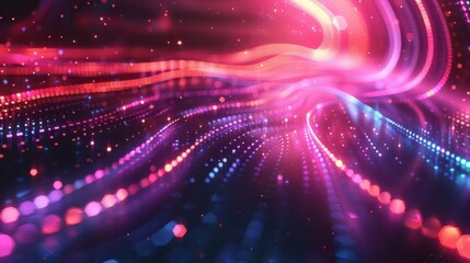 Poster - Cutting-edge futuristic background with hi-tech designs and gradient hues, ideal for showcasing technological advancements in promotions.