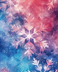 Wall Mural - Christmas-themed modern background with soft gradients and delicate designs, ideal for festive vertical content.