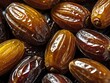 © Rafli - dates close up. date palm background. Date palm on a traditional craftsman market.Horizontal image.