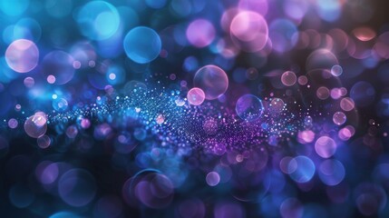 Poster - A colorful background with many small circles. The circles are of different sizes and colors. The background is blue and purple