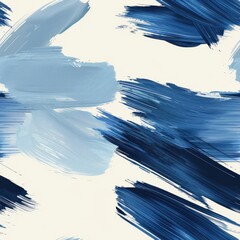 Aufkleber - This image is an abstract pattern featuring blue and white brushstrokes. The image is a seamless pattern, meaning it can be repeated endlessly. The brushstrokes are abstract and evocative of a variety