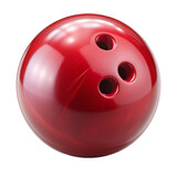 Red bowling ball isolated on transparent background