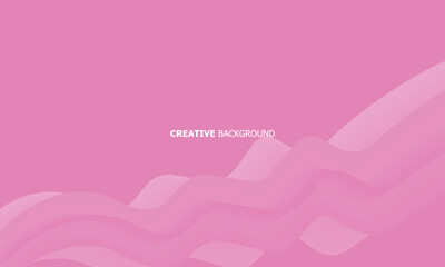 creative waves pink abstract background vector design