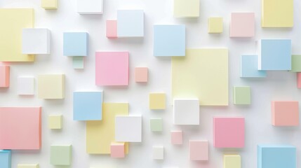 Aufkleber - A colorful wall made of squares of different colors
